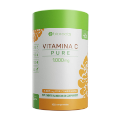 Vitamina C Vegan com 100 Unidades - Bioroots
