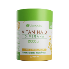 Vitamina D 2000UI com 30 Unidades - Bioroots
