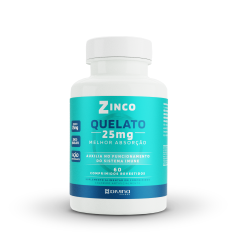 Zinco Quelato 25mg com 60 Unidades - Divina Pharma
