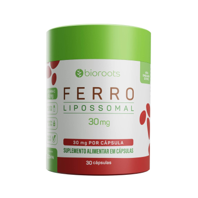 Ferro 30mg com 30 cápsulas - Bioroots