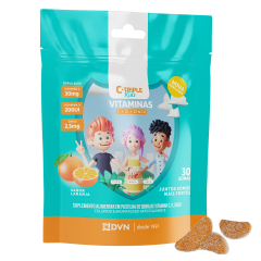 Vit C +Vit D +Zinco em gomas 30 unidades - C-Triple Kids